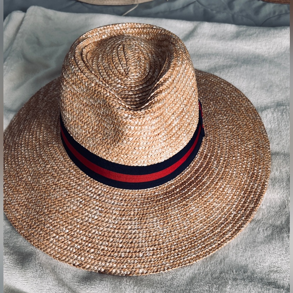 6 pcs Wide Brim Straw Sun Hat - Black - Picture 6 of 15